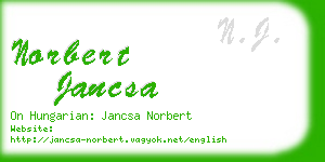 norbert jancsa business card